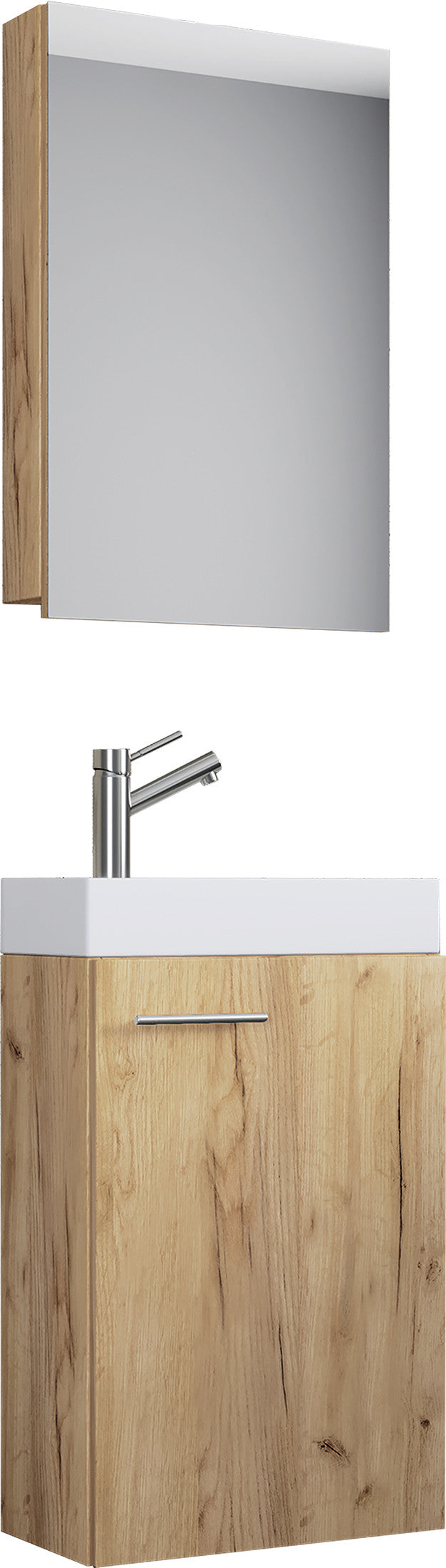 Pesuallassetti Slito Peilikaapilla, puu