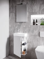 3-Osainen Pesuallassetti Lumia Peilillä, valkoinen