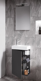 3-Osainen Pesuallassetti Lumia Peilillä, harmaa