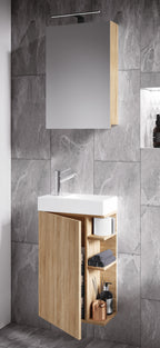 3-Osainen Pesuallassetti Lumia Peilikaapilla, puu