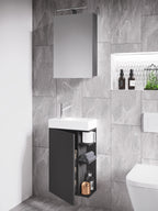 3-Osainen Pesuallassetti Lumia Peilikaapilla, harmaa