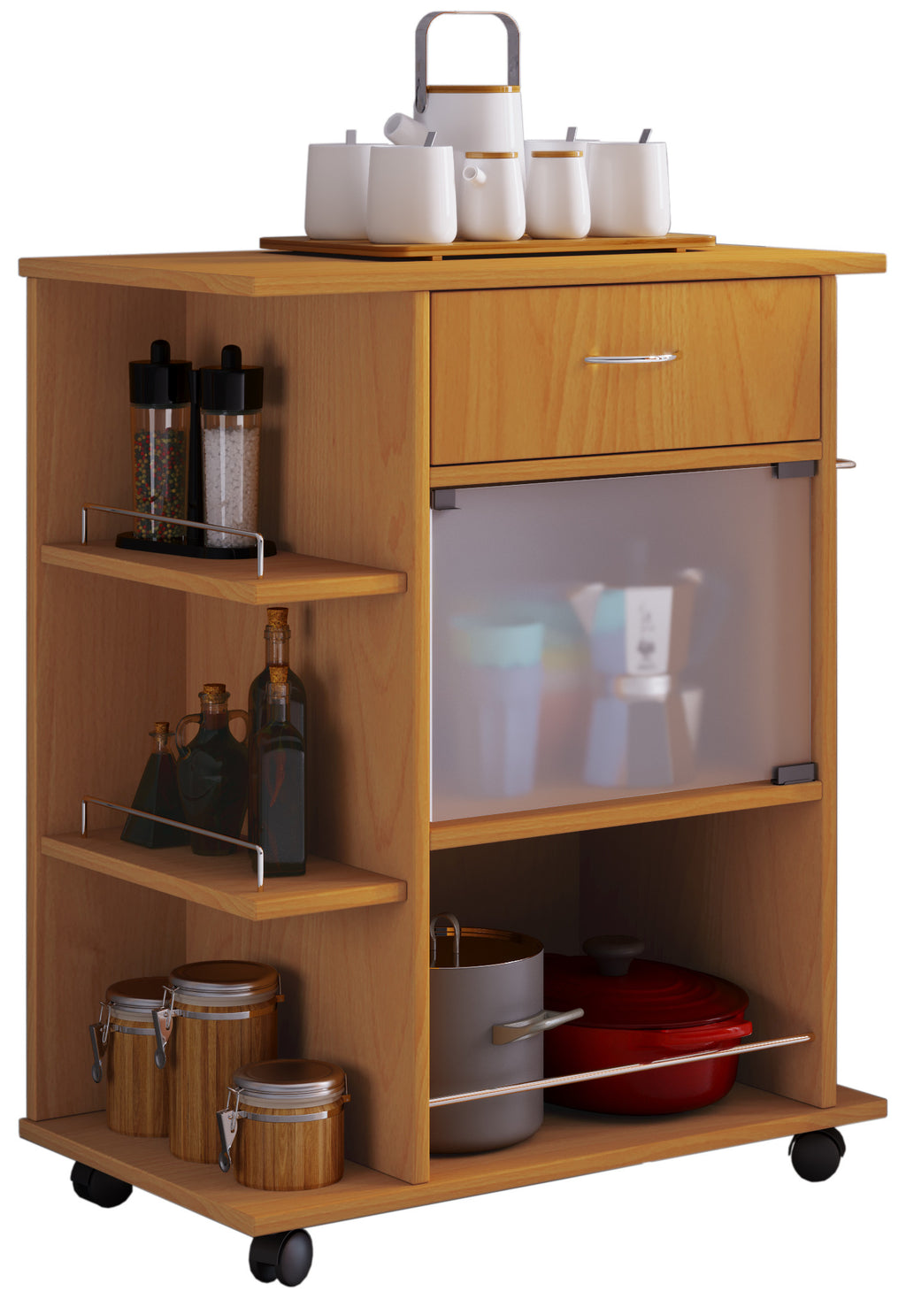 Keittiövaunu Pocis, puu