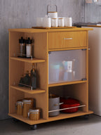 Keittiövaunu Pocis, puu