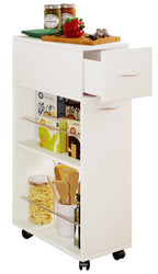 Keittiövaunu Tusal Vetolaatikolla, valkoinen