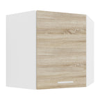 Kulmakaappi Keittiöön Esilo 60 x 57 x 57 cm, valkoinen / puu
