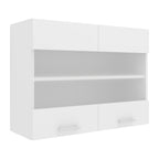 Keittiökaappi Esilo 2 Lasiovella 80 cm, valkoinen