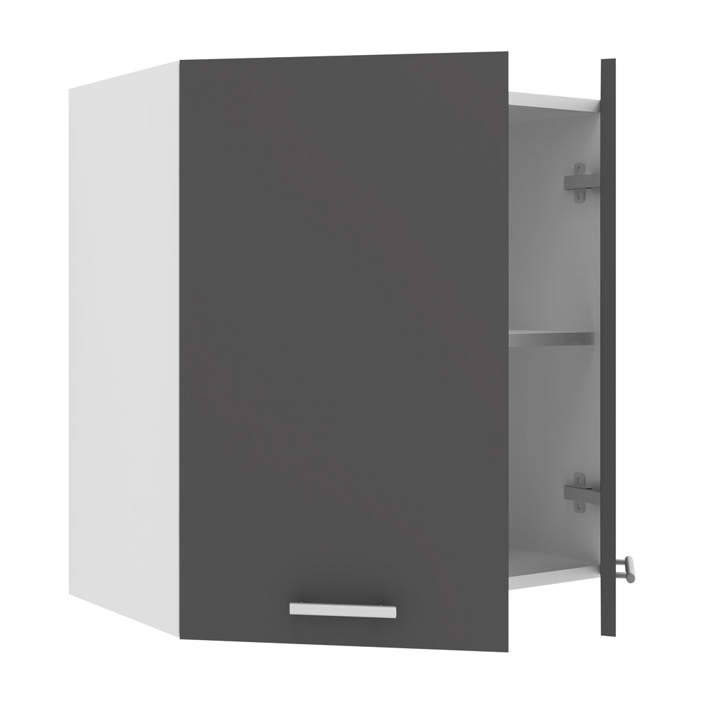 Keittiökaappi Esilo 2 Ovella 60 cm, valkoinen / harmaa