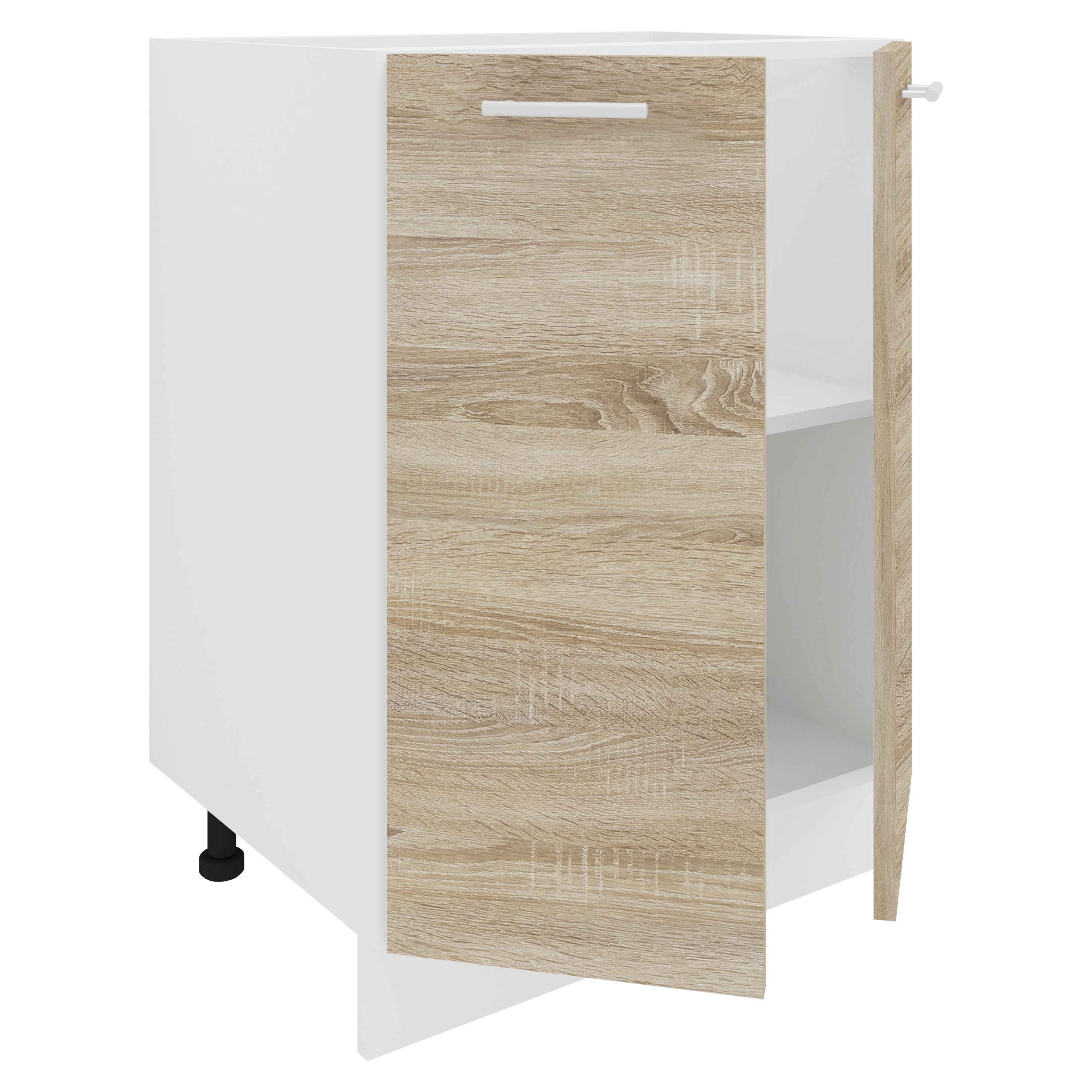 Keittiökaappi Esilo 2 Ovea 60 cm, valkoinen puu