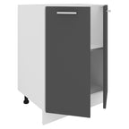 Keittiökaappi Esilo 2 Ovea 60 cm, valkoinen harmaa