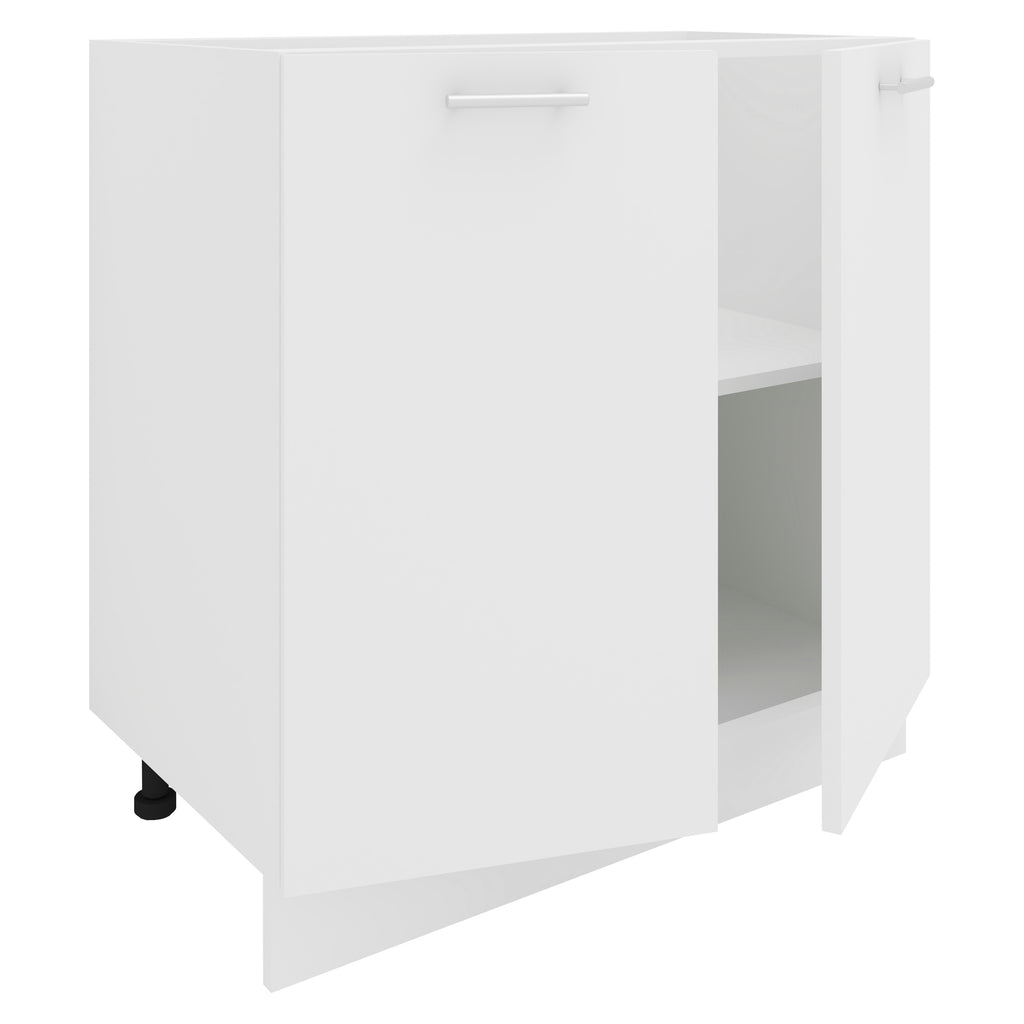 Keittiökaappi Esilo 2 Ovea 80 cm, valkoinen