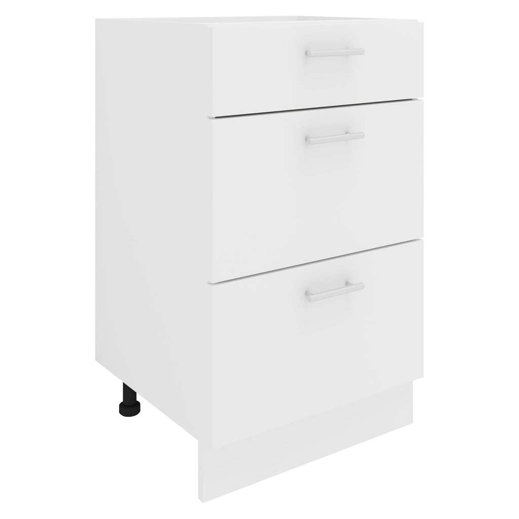 Keittiökaappi Esilo 3 Vetolaatikkoa, valkoinen