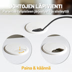 Pohjola Indoor Sähköpöydän pöytälevy Läpiviennillä 140 x 70cm, Valkoinen