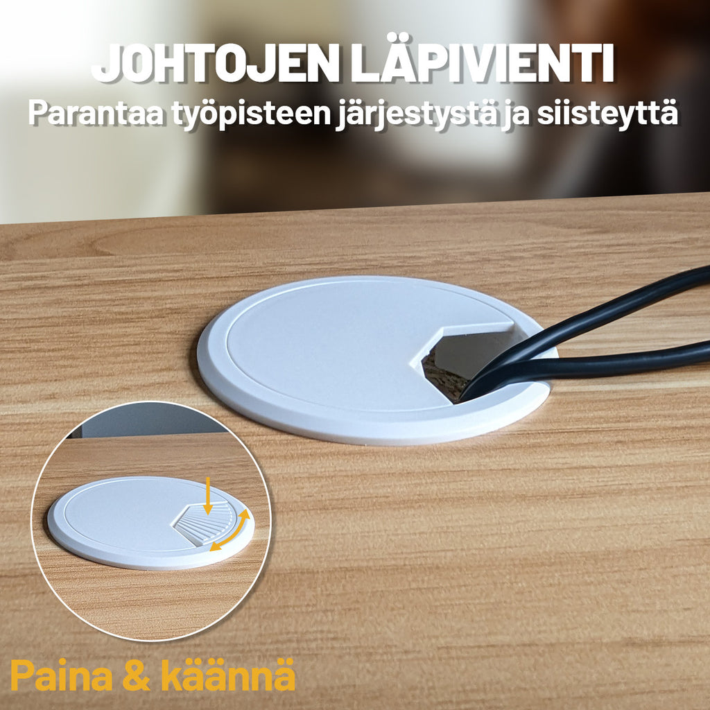 Pohjola Indoor Sähköpöydän pöytälevy 120 x 60cm Johtojen Läpiviennillä, Tammi