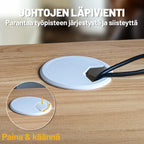 Pohjola Indoor Sähköpöydän pöytälevy 120 x 60cm Johtojen Läpiviennillä, Tammi