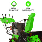 POHJOLA MOTORS Lumilinko telaveto 15HV / 11kW 420cc, Powersteering, sähköstartti, kaksivaiheinen