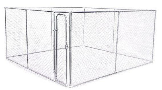 Hundbur 228 x 228 x 182 cm – galvaniserat stål, 2,3 mm stålnät, enkel att montera