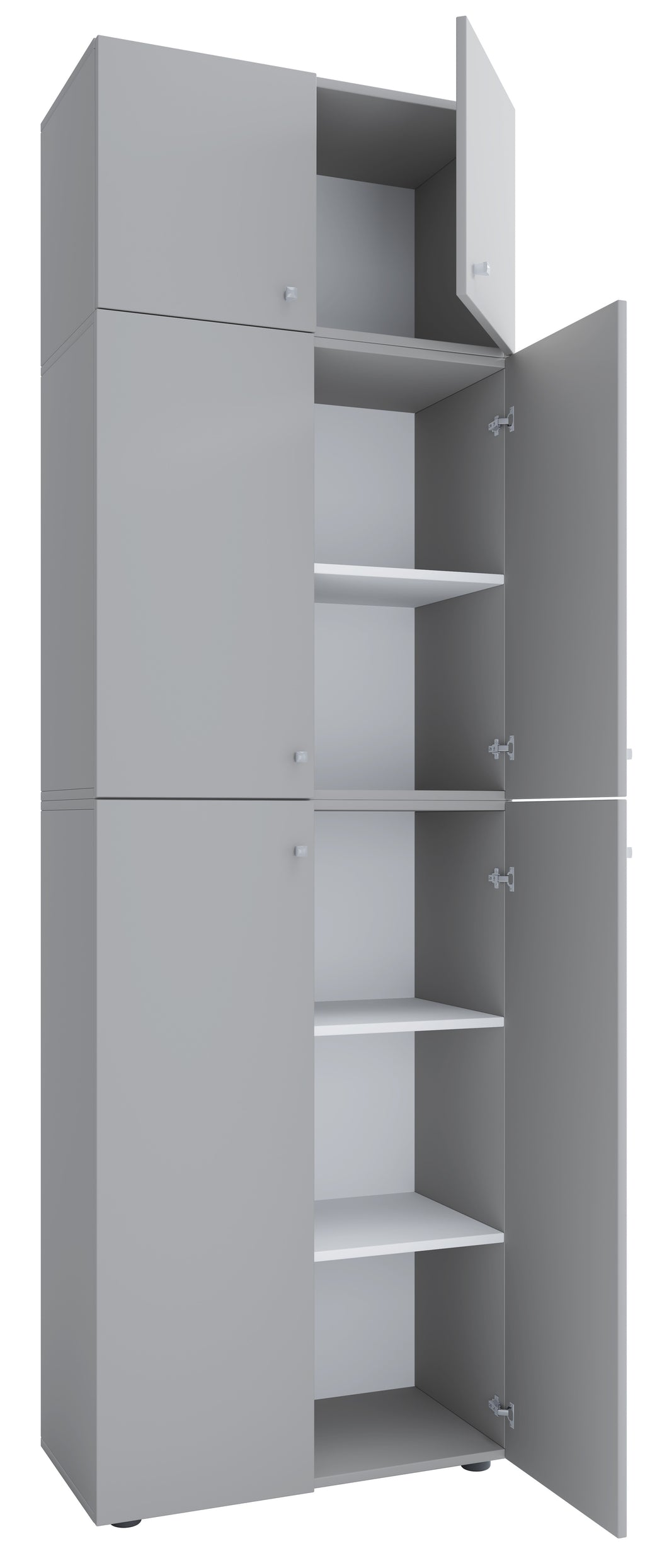 Vaatekaappi Lona XXL Saranaovilla, harmaa