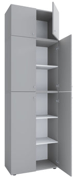 Vaatekaappi Lona XXL Saranaovilla, harmaa