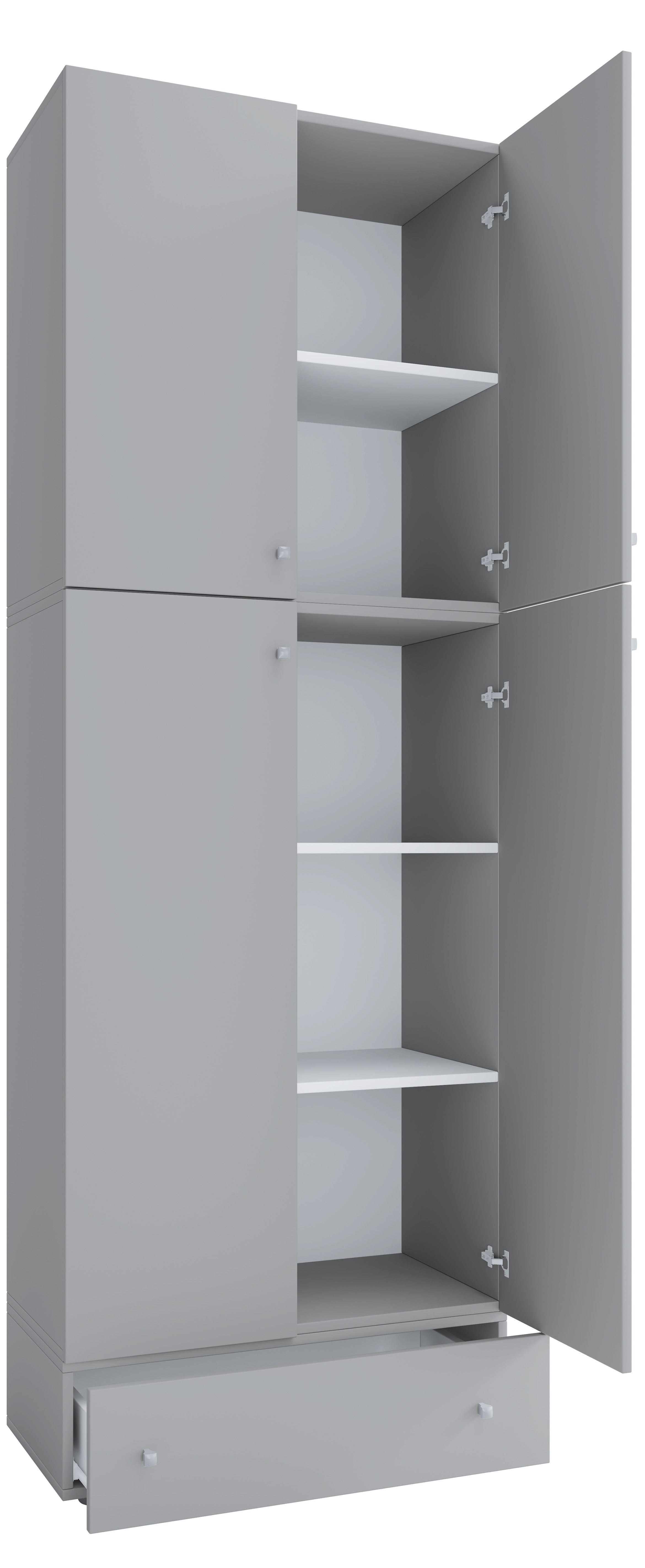 Vaatekaappi Lona XXL Saranaovilla Vetolaatikolla