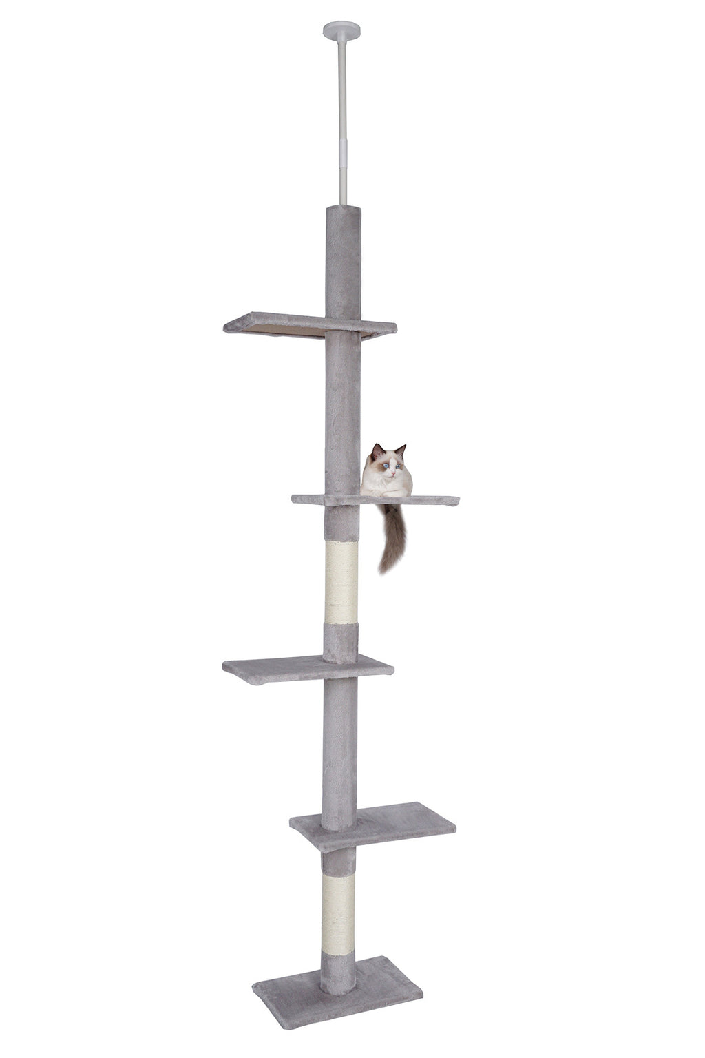 POHJOLAN LEMMIKKITARVIKE Kissan kiipeily-/raapimispuu 229-275 cm, vaalean harmaa
