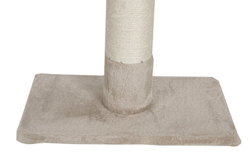 Kissan raapimispuu 229–275 cm – kattotuki, 4 tasoa, sisalpinnat, beige