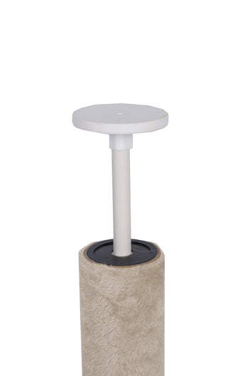 Kissan raapimispuu 229–275 cm – kattotuki, 4 tasoa, sisalpinnat, beige