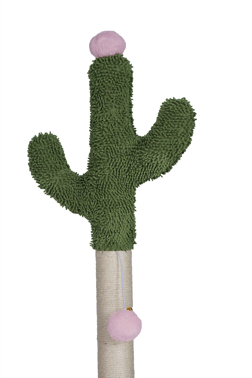 POHJOLAN LEMMIKKITARVIKE Kissan kiipeily-/raapimispuu 125 cm, Vihreä/Pinkki