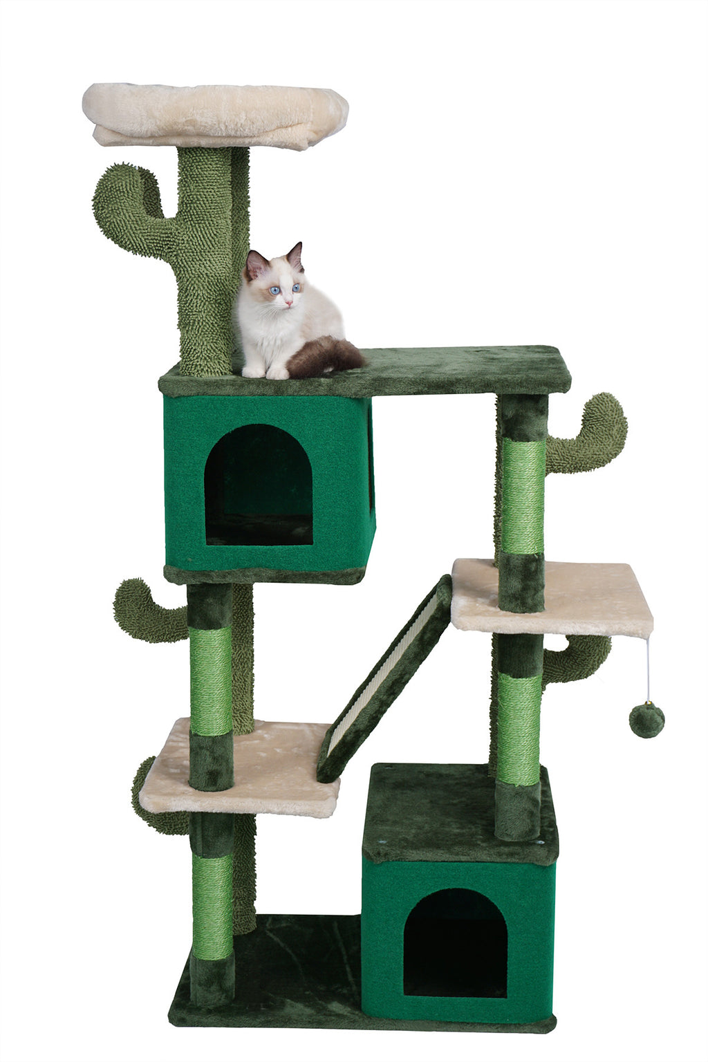 POHJOLAN LEMMIKKITARVIKE Kissan kiipeily-/raapimispuu 146 cm, Vihreä