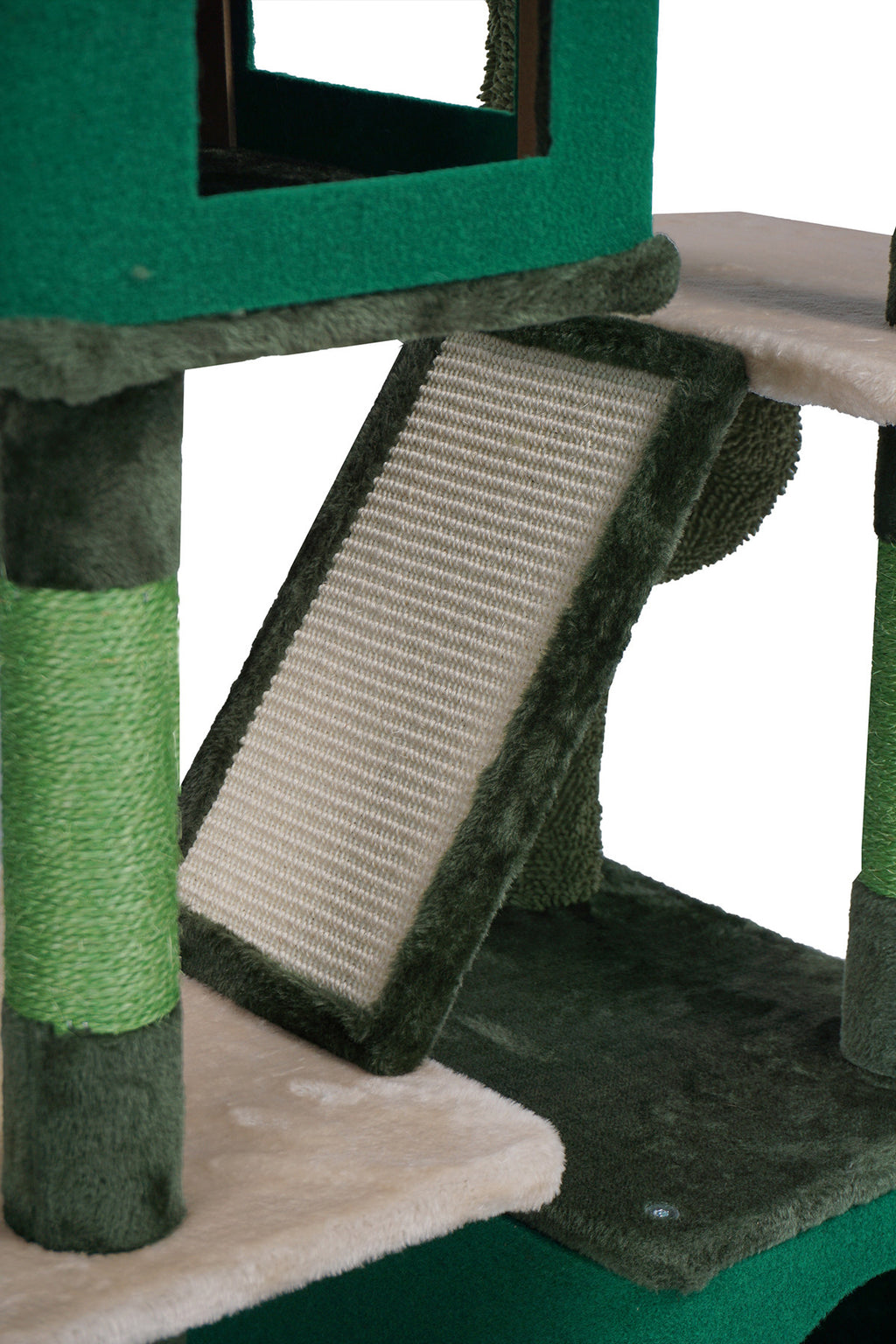 POHJOLAN LEMMIKKITARVIKE Kissan kiipeily-/raapimispuu 146 cm, Vihreä