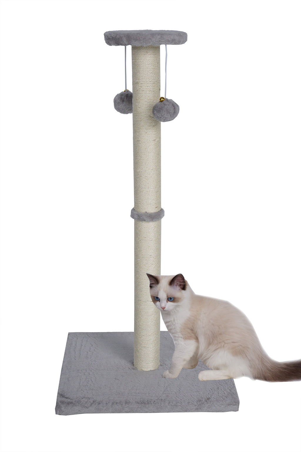 POHJOLAN LEMMIKKITARVIKE Kissan kiipeily-/raapimispuu 81 cm, Vaalean harmaa