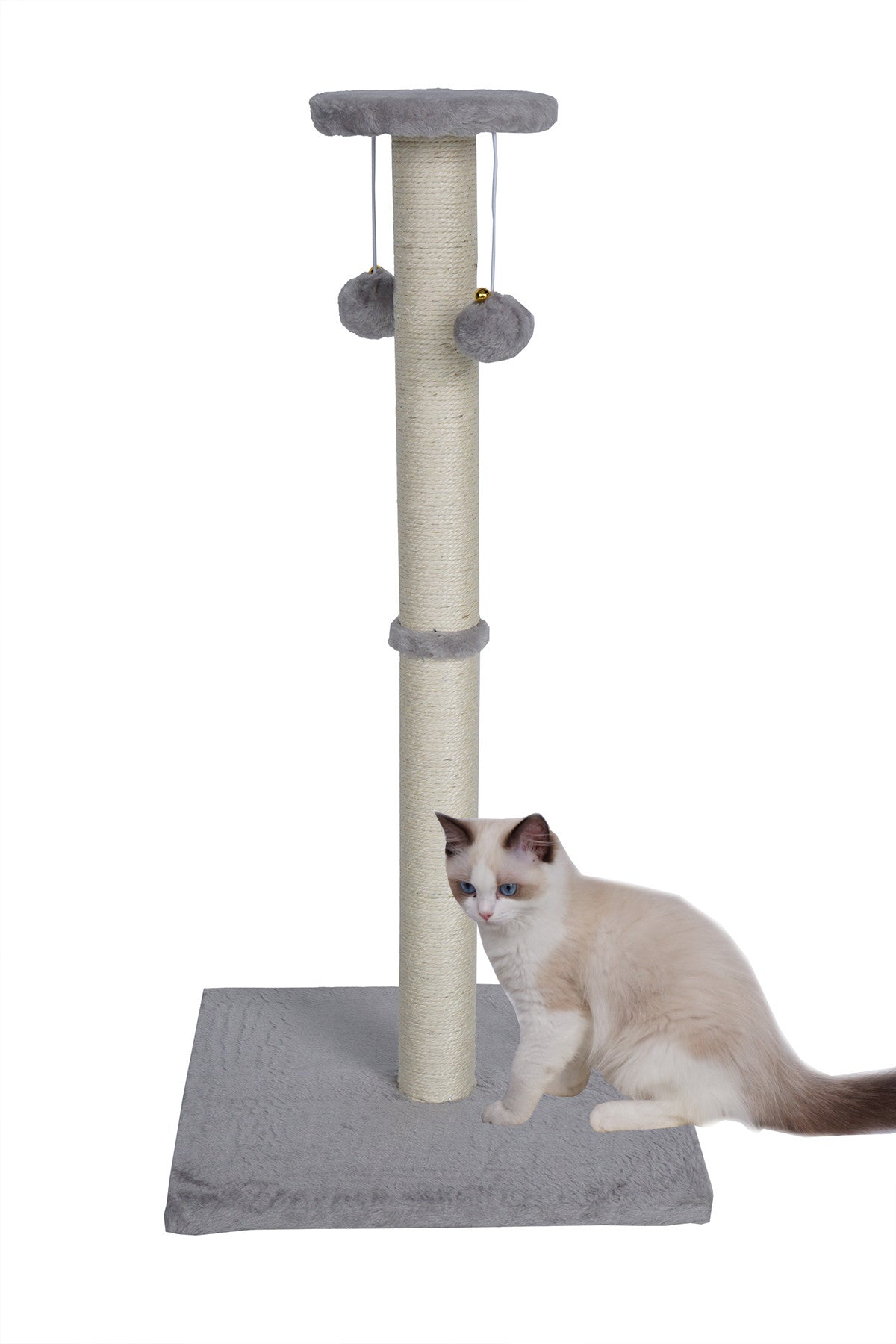 POHJOLAN LEMMIKKITARVIKE Kissan kiipeily-/raapimispuu 81 cm, Vaalean harmaa