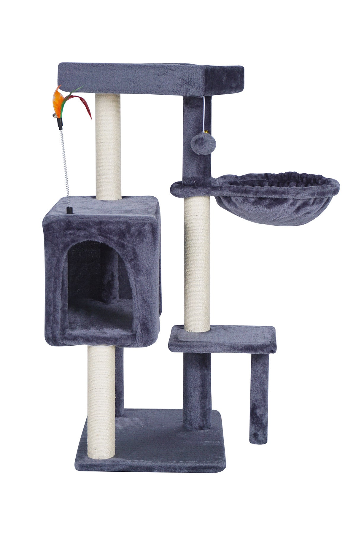 POHJOLAN LEMMIKKITARVIKE Kissan kiipeily-/raapimispuu 90 cm, tumman harmaa