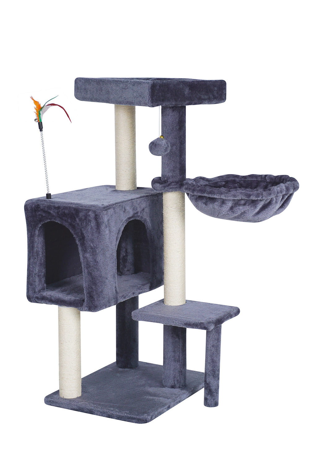 POHJOLAN LEMMIKKITARVIKE Kissan kiipeily-/raapimispuu 90 cm, tumman harmaa