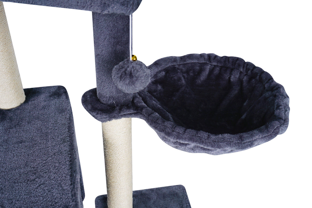 POHJOLAN LEMMIKKITARVIKE Kissan kiipeily-/raapimispuu 90 cm, tumman harmaa