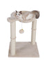 Kattklösbräda 50 cm – hängmatta, 2 sisalstolpar, leksak, beige