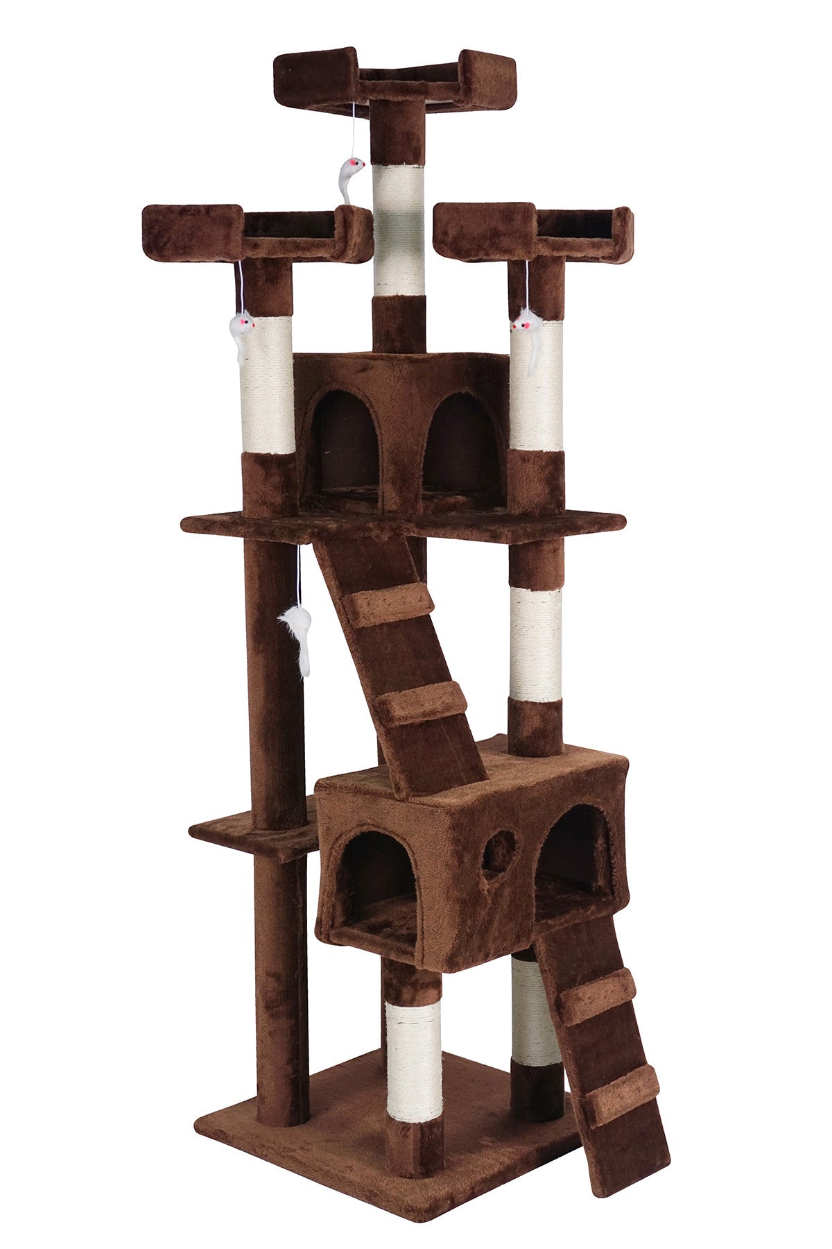 POHJOLAN LEMMIKKITARVIKE Kissan kiipeily-/raapimispuu 170 cm, ruskea