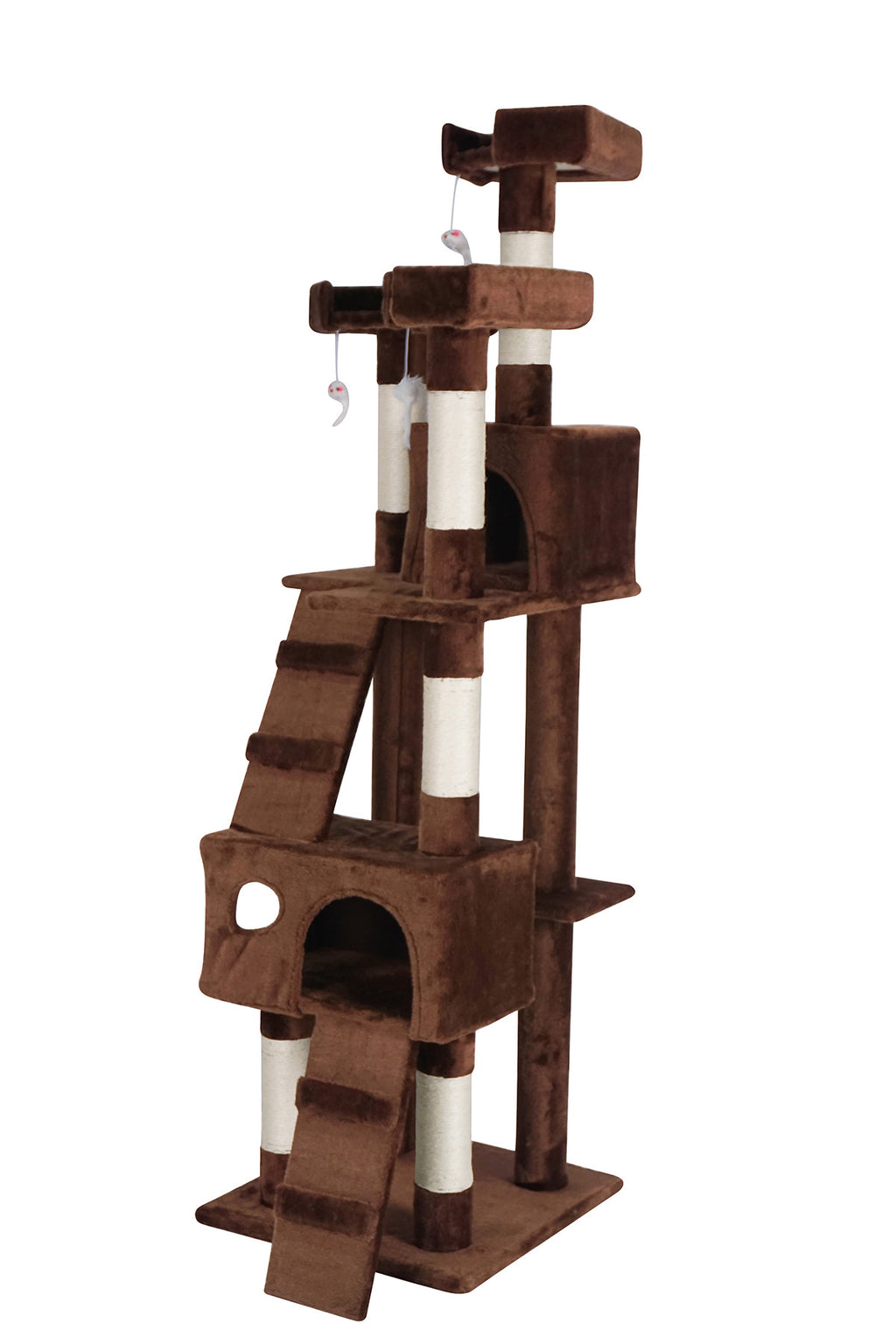 POHJOLAN LEMMIKKITARVIKE Kissan kiipeily-/raapimispuu 170 cm, ruskea
