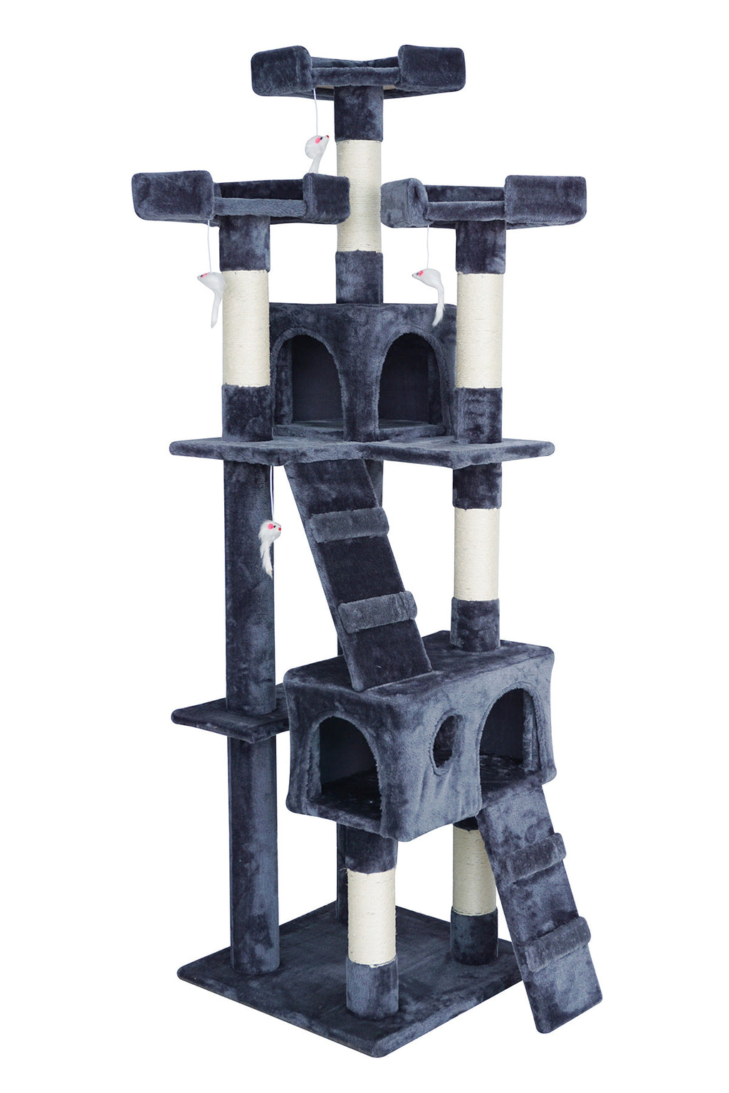 POHJOLAN LEMMIKKITARVIKE Kissan kiipeily-/raapimispuu 170 cm, Tumman Harmaa