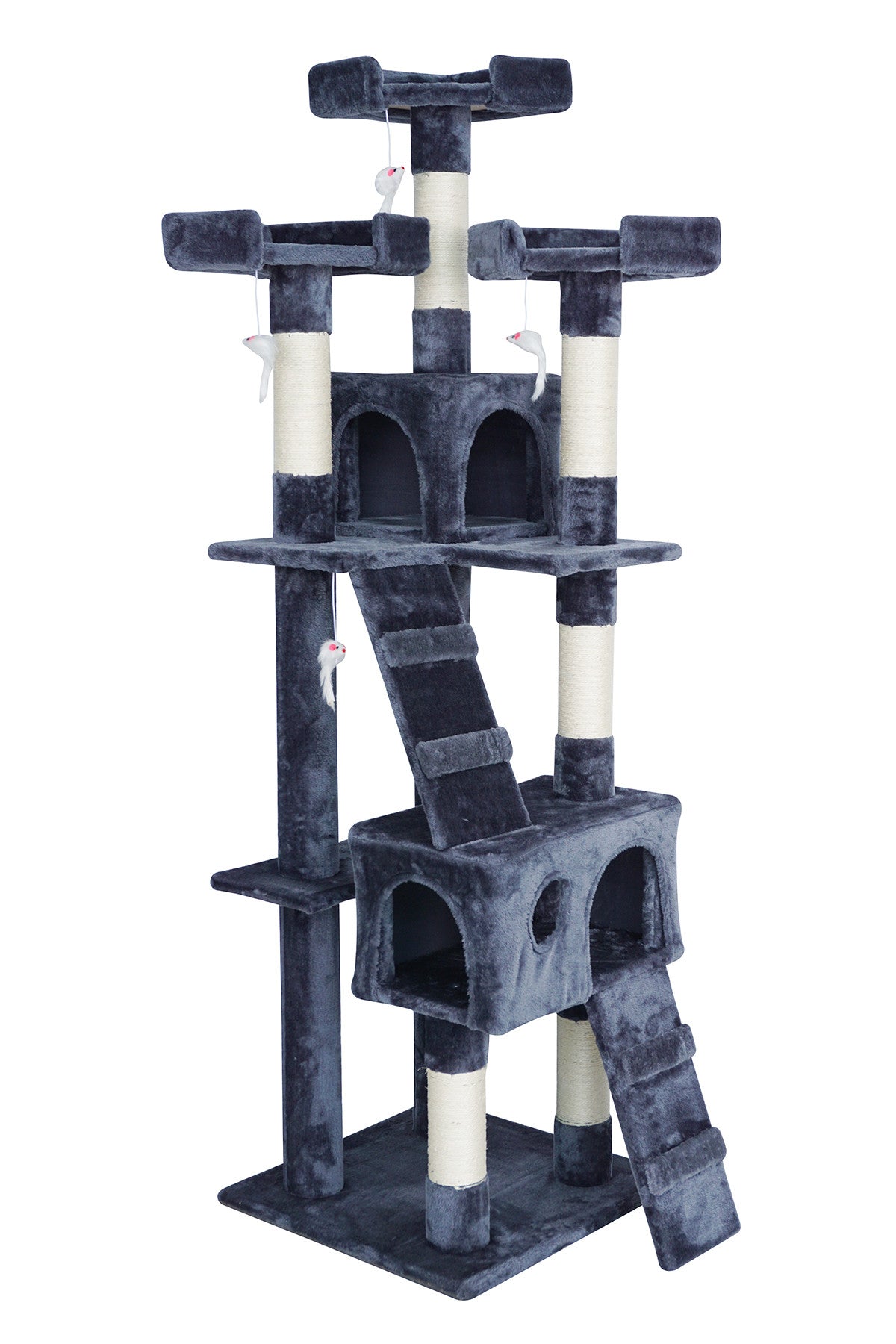 POHJOLAN LEMMIKKITARVIKE Kissan kiipeily-/raapimispuu 170 cm, Tumman Harmaa