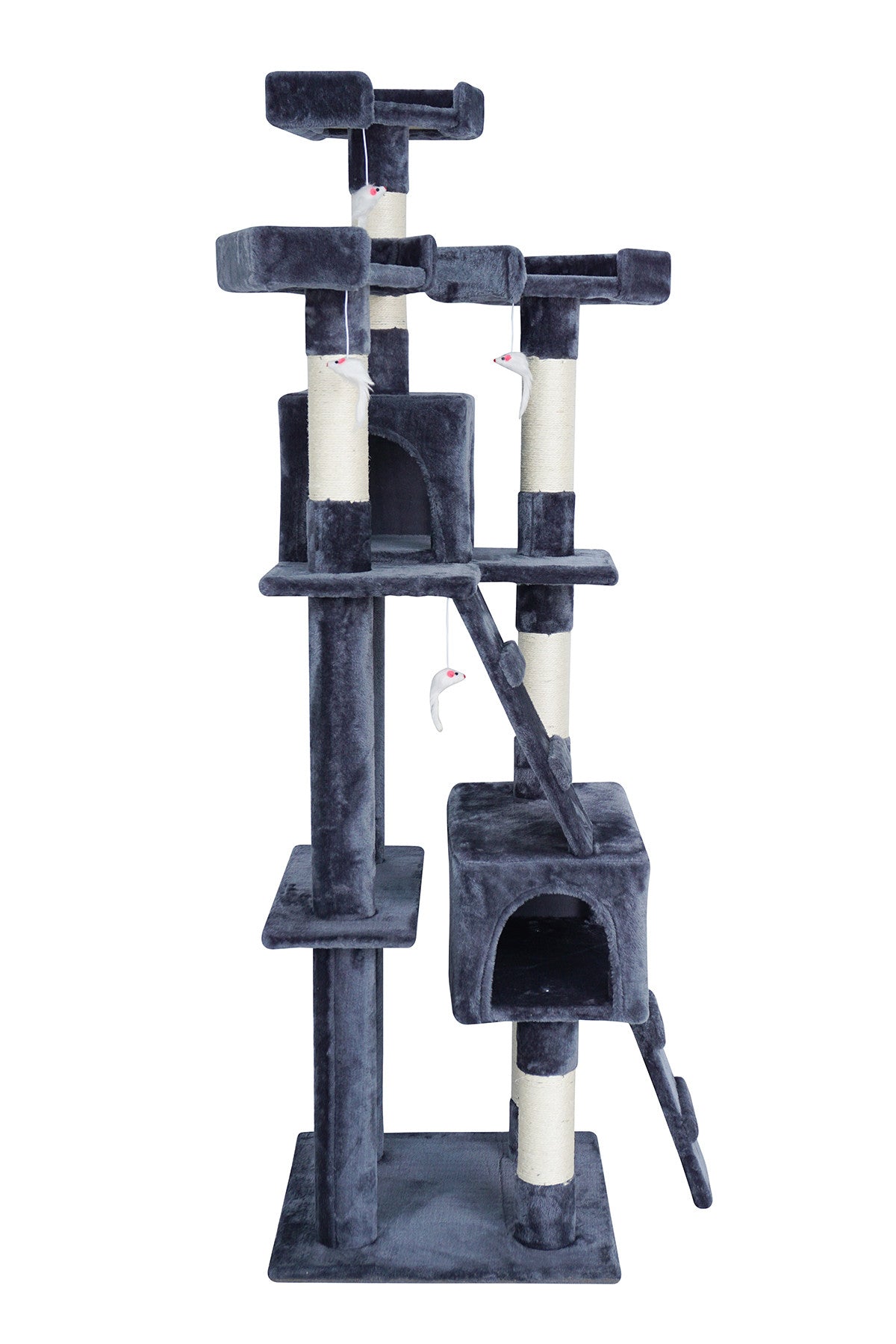 POHJOLAN LEMMIKKITARVIKE Kissan kiipeily-/raapimispuu 170 cm, Tumman Harmaa