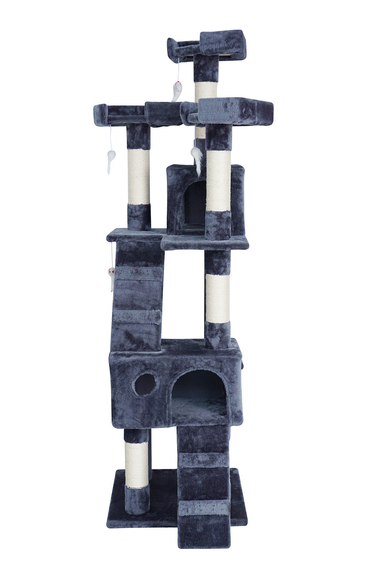 POHJOLAN LEMMIKKITARVIKE Kissan kiipeily-/raapimispuu 170 cm, Tumman Harmaa