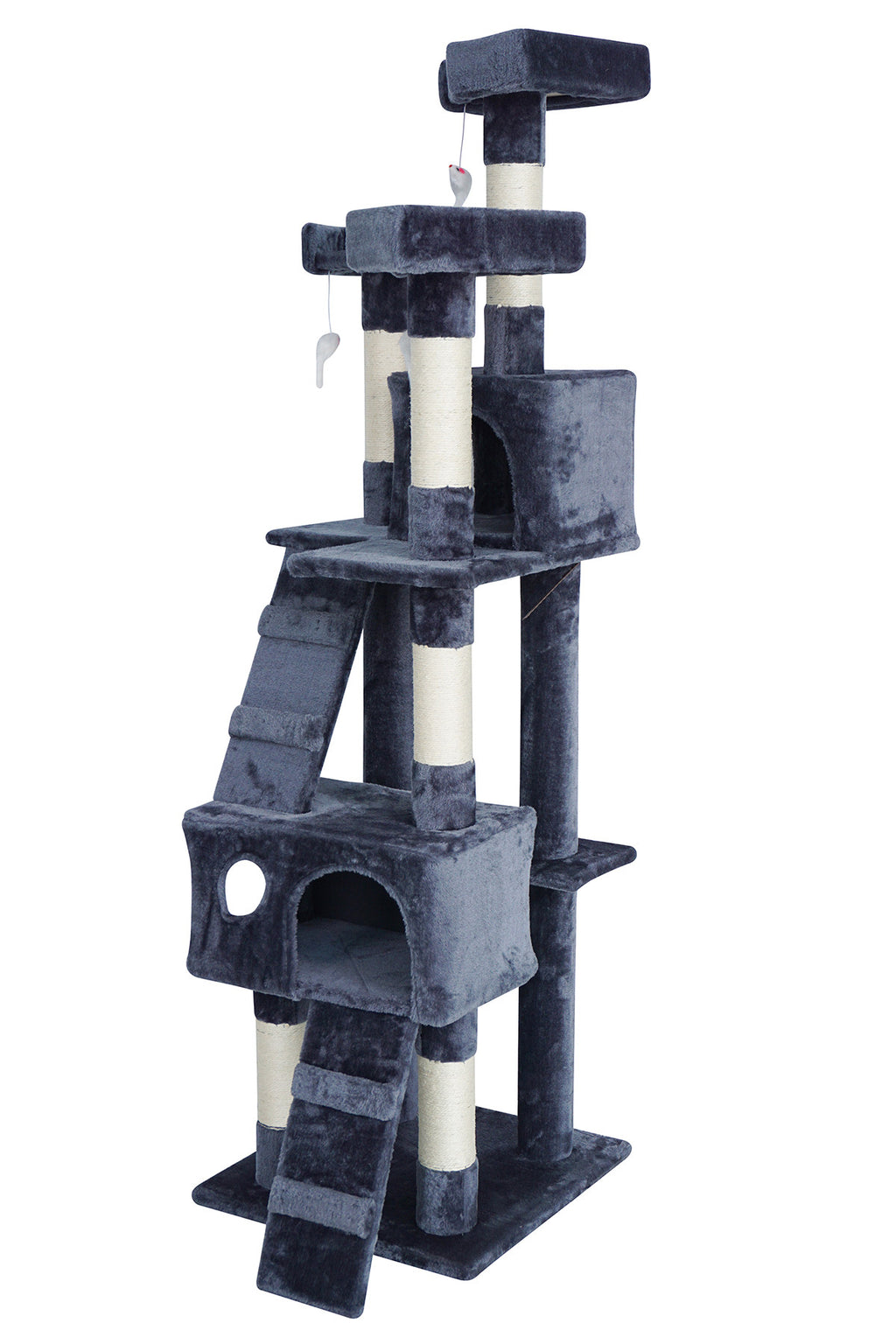 POHJOLAN LEMMIKKITARVIKE Kissan kiipeily-/raapimispuu 170 cm, Tumman Harmaa