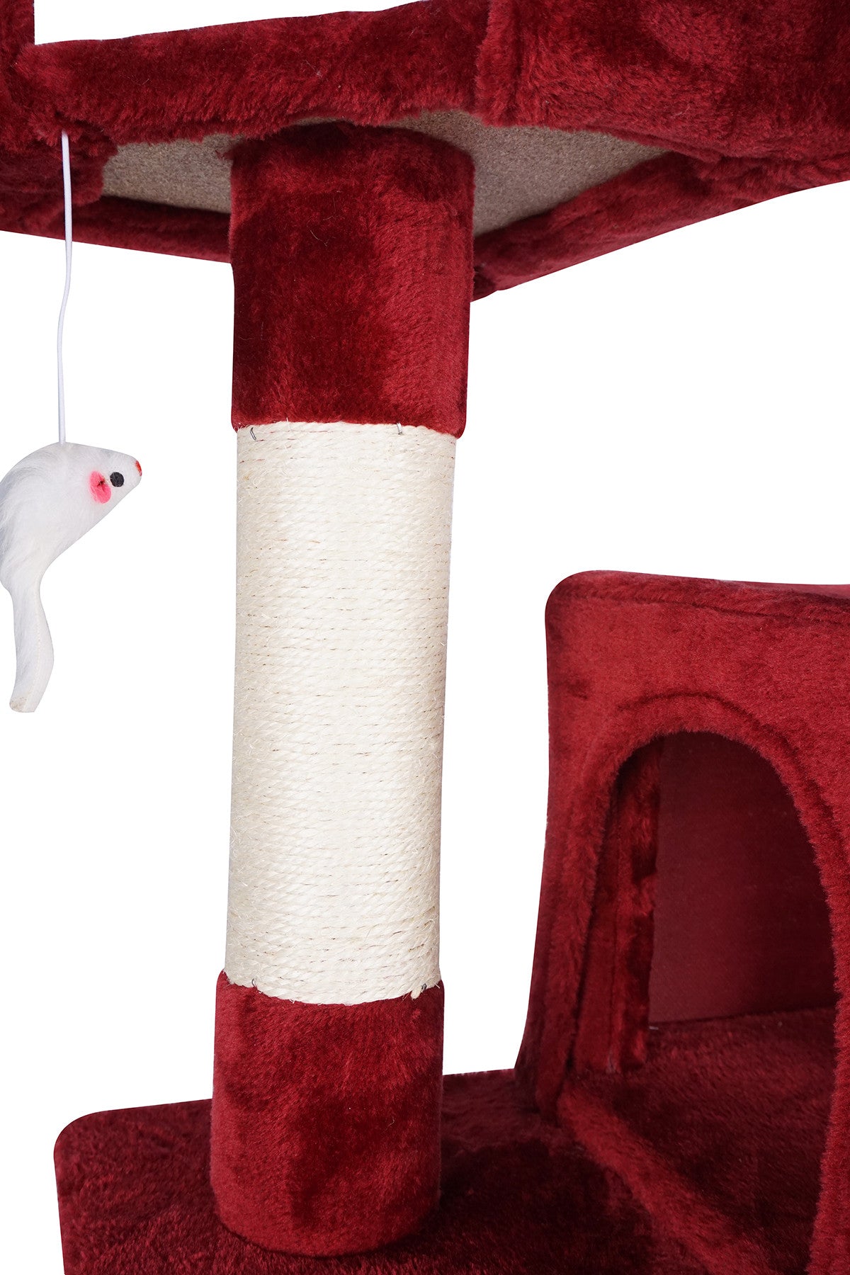 POHJOLAN LEMMIKKITARVIKE Kissan kiipeily-/raapimispuu 170 cm, viininpunainen