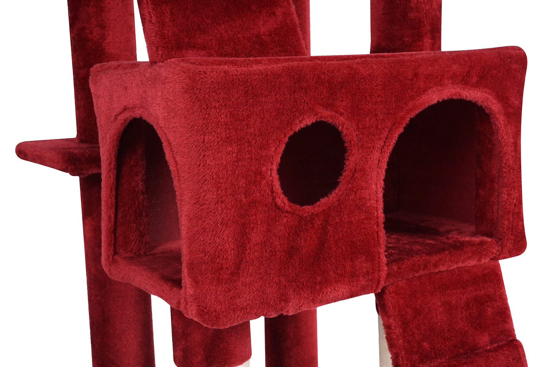 POHJOLAN LEMMIKKITARVIKE Kissan kiipeily-/raapimispuu 170 cm, viininpunainen