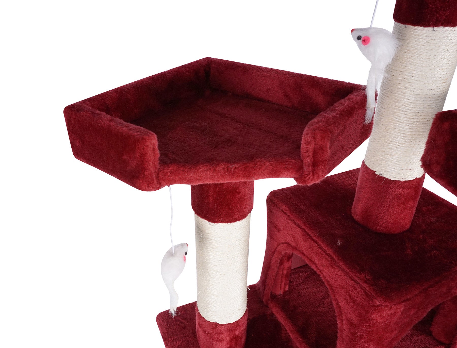 POHJOLAN LEMMIKKITARVIKE Kissan kiipeily-/raapimispuu 170 cm, viininpunainen