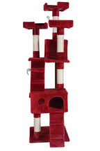 POHJOLAN LEMMIKKITARVIKE Kissan kiipeily-/raapimispuu 170 cm, viininpunainen