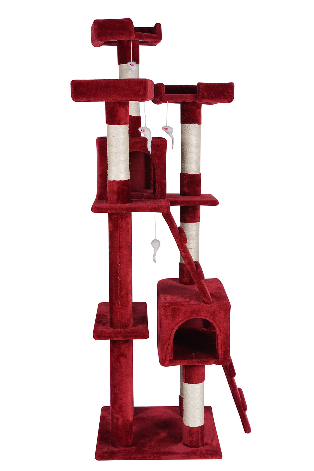 POHJOLAN LEMMIKKITARVIKE Kissan kiipeily-/raapimispuu 170 cm, viininpunainen