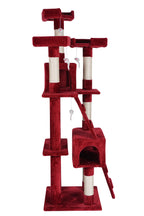 POHJOLAN LEMMIKKITARVIKE Kissan kiipeily-/raapimispuu 170 cm, viininpunainen