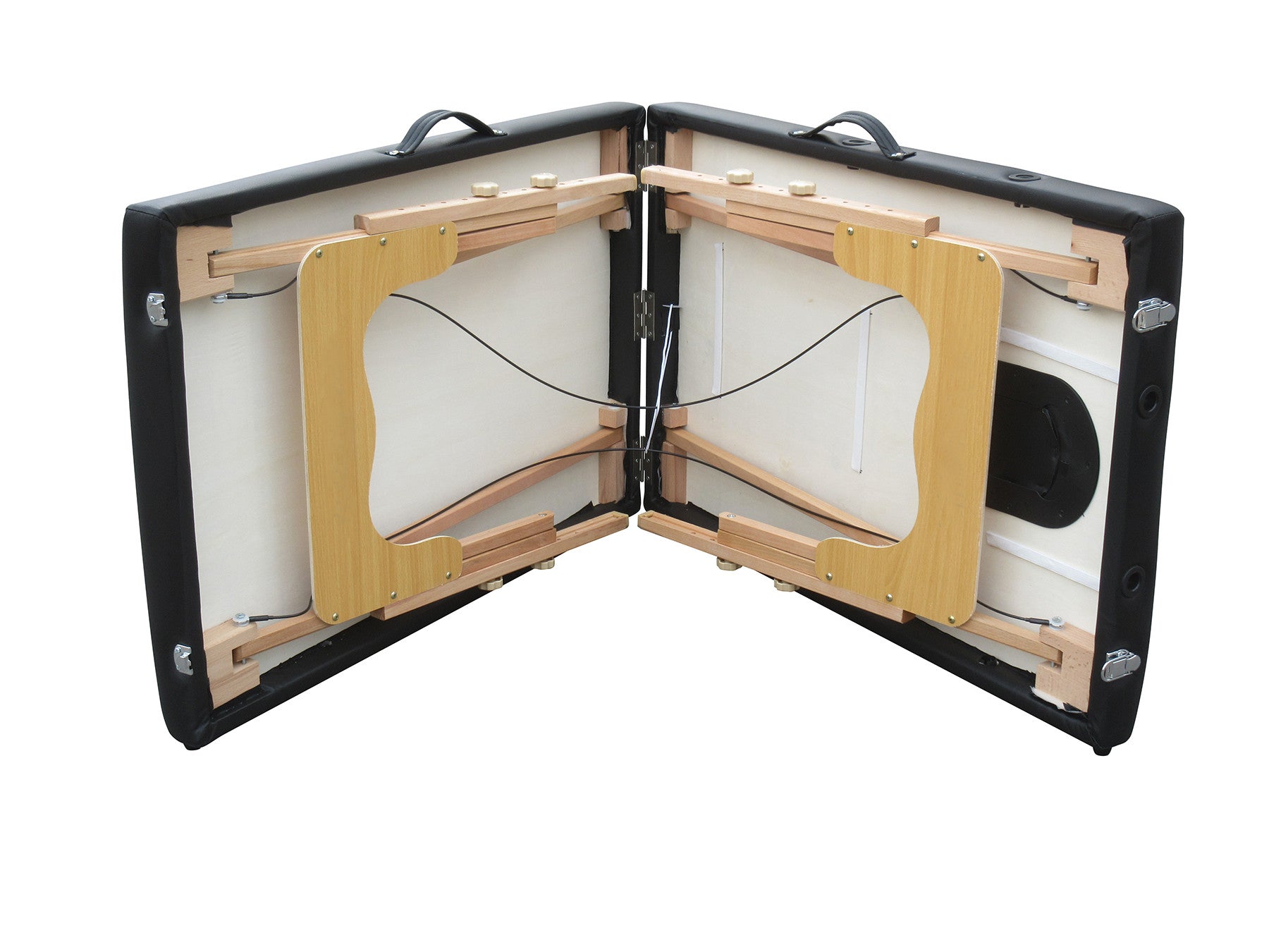 POHJOLAN URHEILUTARVIKE Taitettava Hierontapöytä Basic Puu 2V, 186x60cm, Musta