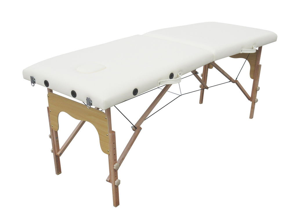 POHJOLAN URHEILUTARVIKE Taitettava Hierontapöytä Basic Puu 2V, 186x60cm, Valkoinen